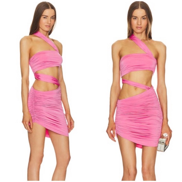 New! Michael Costello X REVOLVE Kylie Cut out Mini Dress 💗 Small - Picture 2 of 10